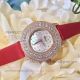 Perfect Replica Chopard Multicolor Diamond Bezel Red Leather Strap 35mm Women's Watch (3)_th.jpg